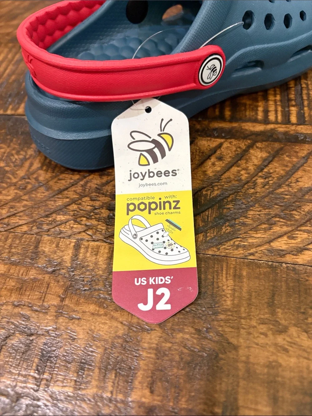 Kids' Popinz Clogs - Teal with Red Trim